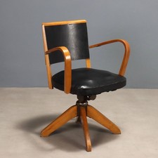 Fauteuil Pivotant Vintage Bois
