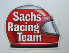Autocollant Sachs Racing Team - Casque - 1977 autocollant grande taille 23 x 29 cm