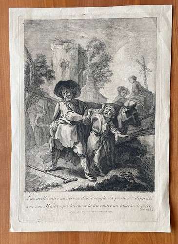 Gravure xviiième signée - gravure,