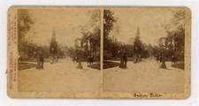 STEREOVIEW - SAO PAULO : THE PARK. Original Antique Photo 1880s Renouleau BRAZIL
