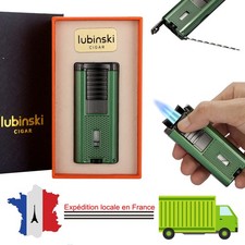 Lubinski briquet à cigare Rechargeable Gaz Butane Accessoires Pour Cigares Vert