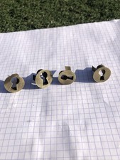 4 ANCIENNES ENTRÉES ENCASTRABLE CLÉ SERRURE DE MEUBLE en bronze Où Laiton