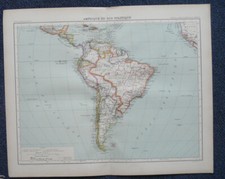 Carte de géographie AMERIQUE