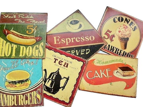 Plaques métal déco retro - déco,