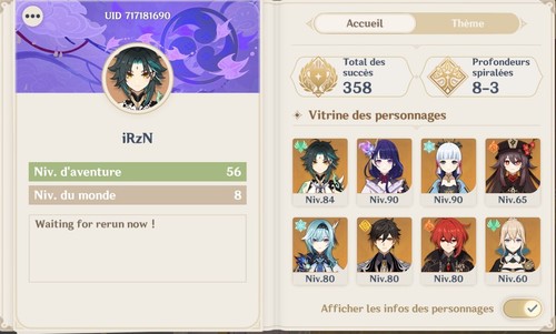 Compte genshin impact - compte, eu