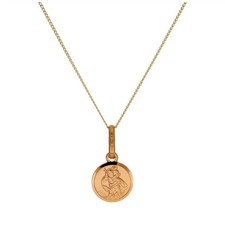 jewellerybox Petit Collier St Christophe Rond Or 9 Carats 16-22 Pouces