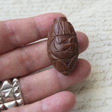 Tabatière Corozo Décor Chien début XIXè Secouette Travail Bagnard Ponton