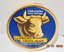 VERITABLE PRESENTOIR CARTON DOUBLE FACE VACHE GROSJEAN Diamêtre 23,5 cm