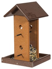 Song bird feeder Amish built Weatherproof Polywood 8"w x 8"d x 13"h  No rot/fade