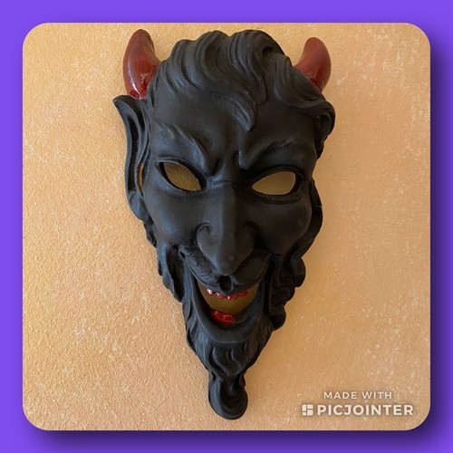Tete diable plâtre vintage - tete,