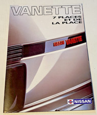 Brochure de Vente NISSAN Vanette  - Septembre 1988 - Bel Etat