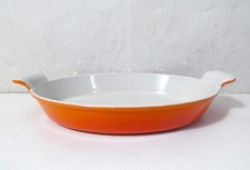 plat ovale en fonte Le Creuset N° 24 orange Vintage