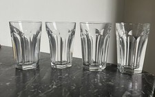 4 Verres Gobelets En Cristal De Baccarat Harcourt  Signés 11 Cm