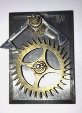 Echappement & roue TRAVAIL D ECOLE comtoise horloge Morez pendel uhr clock 8/5