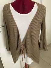 gilet côtelé beige