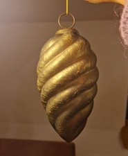 BOULE NOEL PARDON EN VERRE SOUFFLE  18 Cm VINTAGE ANCIEN GOETZENBRUCK MEISENTHAL