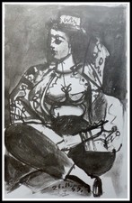 Pablo PICASSO : Carnet de Californie, élégante espagnole, lithographie 1959