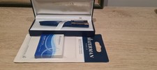 WATERMAN Pro Graduate - parure stylo plume F et stylo bille laque bleu marbré