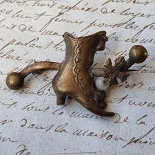 Broche Art Nouveau 1900 Bottine Femme Chaussure Bijou Ancien Jugendstil Brooch