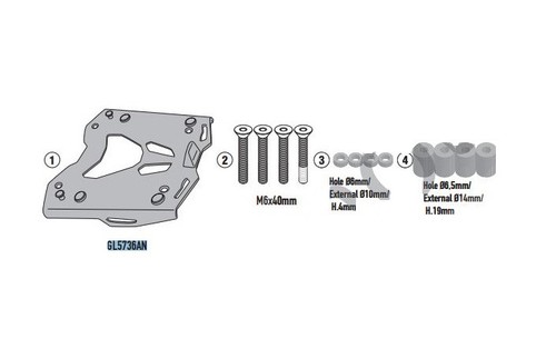 Kit porte bagages - porte-bagages,, givi