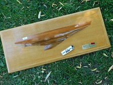 SUPERBE GRANDE DEMI COQUE/ FRANCE 1 / ECOLE NAVALE MARINE - 63.5 x 26.5 cm !!!!!