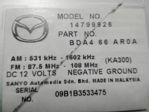Autoradio origine mazda - autoradio, d'origine