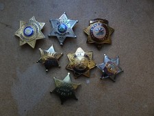 COLLECTION U.S. Deputy Shérif  Badge  7 Insignes POLICE Etats-Unis d'Amérique