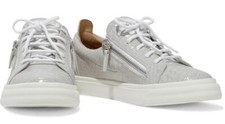 GIUSEPPE ZANOTTI Frankie Zip Détail Effet Serpent Sneakers En Cuir