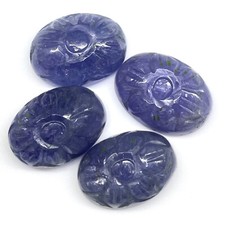 4 Pièces Tanzanite Naturelle