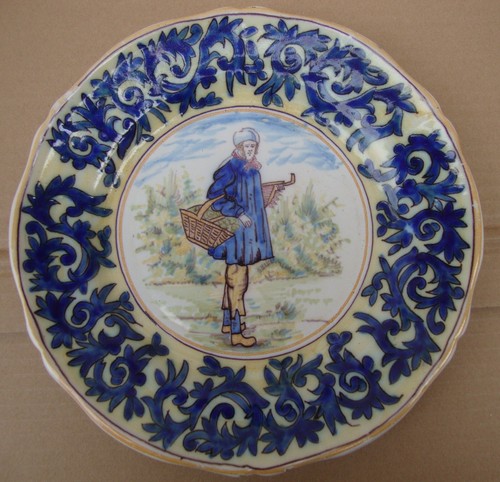 Assiette ancienne faïence - assiette,