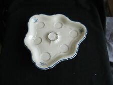 Très rare plat à coquetier ? monogramme Creil Montereau E.Rousseau vers 1900