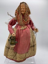 Ancien santon  Simone JOUGLAS  30 cm Signature  sous le socle Femme fagot cruche