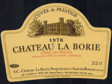 Etiquette de vin(1978)Cote du Rhone-Chateau la Borie-R.581