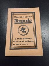 S628 NOTICE MOYEU ROUE LIBRE TORPEDO ANNEES 30