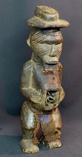 B1 Art Africain grande statuette reliquaire à clous sorcier téké congo 41cm1,2kg