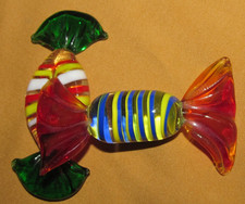 Lot de 2 bonbons en verre de