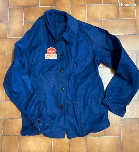 Ancienne veste bleu travail - ancienne, de