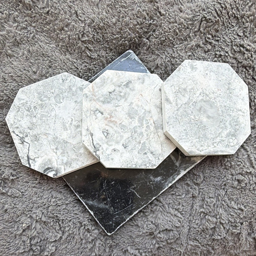 Set octagon stone marble - of, 3