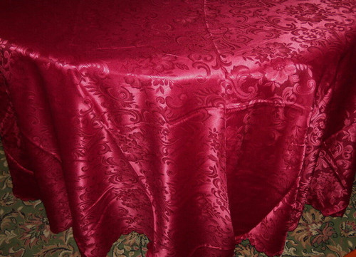 Nappe damasse polyester ronde - nappe,