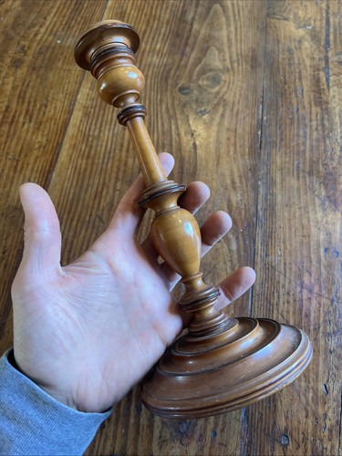 Bougeoir buis bois tourné - buis,
