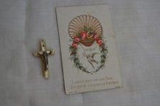CROIX EN NACRE ET IMAGE RELIGIEUSE