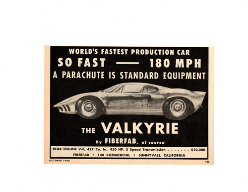 1966 fiberfab valkyrie kit - 1966,