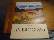 Pierre AMBROGIANI  peintures récentes galerie Paul Ambroise mai juin 1968