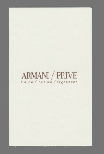 Carte publicitaire armani - publicitaire,