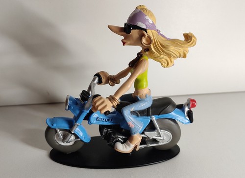 Figurine moto résine joe - moto, en