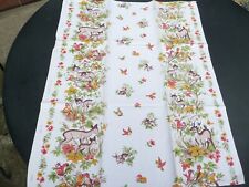 1 torchon ancien vintage en coton à décors de bambi WALT DISNEY PRODUCTIONS