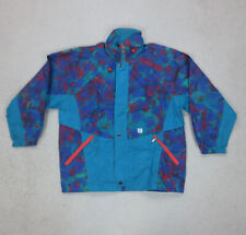 Imperméable Rétro Vintage 90s Full Print Crazy Pattern K-Way Homme S Bleu