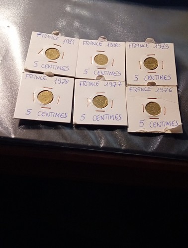 Lot pièces 5 centimes - 6,