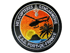COLLECTION GEND. SAG DE FORT DE FRANCE HELICOPTERE SCRATCH AU DOS 80MM