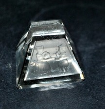 Porte-menu en cristal dépoli